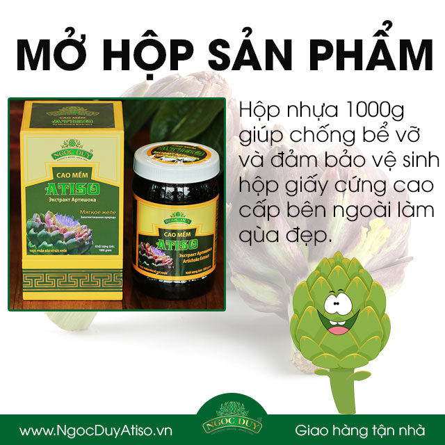 Cao Ngọt Atiso hộp cao cấp 1kg